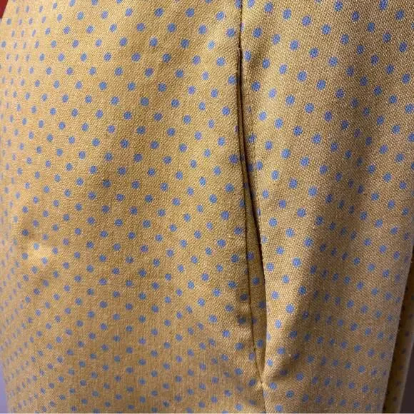 Umgee Polka Dot with Pockets Summer Dress Women's Yellow with Blue Size Large - Picture 7 of 16